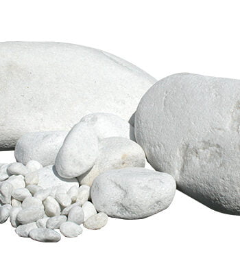 galets marbre blanc pur
