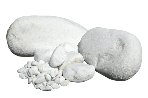 galets marbre blanc pur