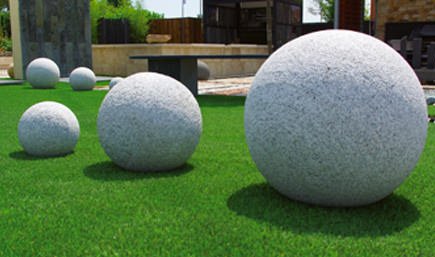 spheres granit gris clair